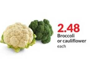 Hy-Vee Broccoli or cauliflower offer