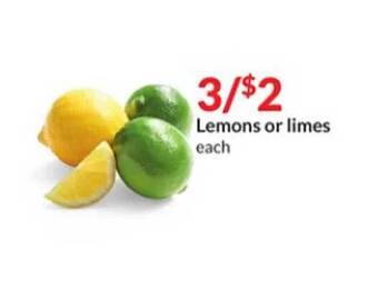 Hy-Vee Lemons or limes offer