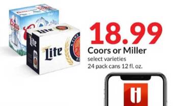 Hy-Vee Coors or miller offer