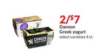 Hy-Vee Dannon greek yogurt offer