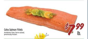 Sprouts Farmers Market Coho salmon fillets offer