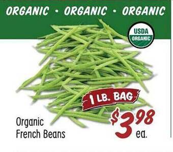 Sprouts Farmers Market Organic french beans offer