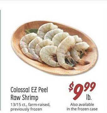 Sprouts Farmers Market Colossal ez peel raw shrimp offer