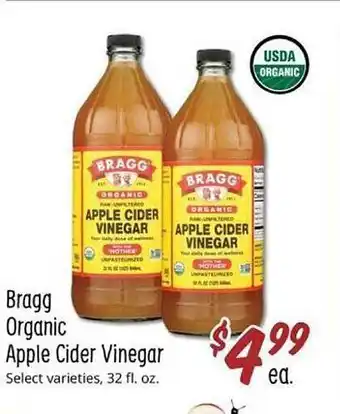 Sprouts Farmers Market Bragg organic apple cider vinegar select varieties offer
