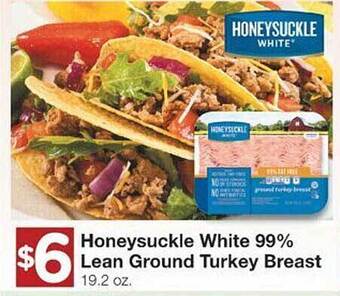 United Supermarkets Honeysuckle white 99% lean ground turkey breast offer