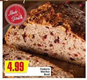 Cranberry wild rice bread