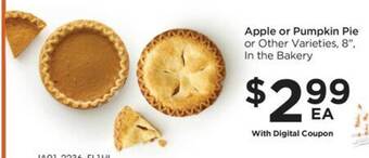 Food 4 Less Apple or pumpkin pie offer