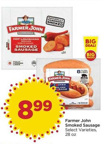 Food 4 Less Farmer john smoked sausage offer
