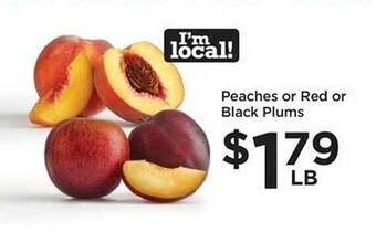Food 4 Less Peaches or red or black plums offer