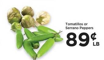 Food 4 Less Tomatillos or serrano peppers offer
