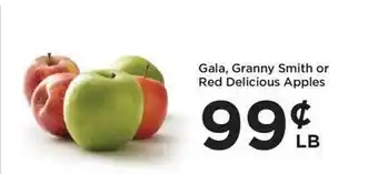 Food 4 Less Gala granny smith or red delicious apples offer