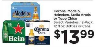 Food 4 Less Corona modelo heineken stella artois or topo chico offer