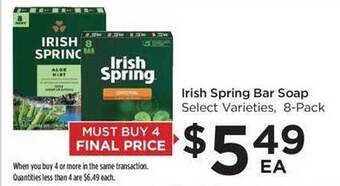 Food 4 Less Irish spring bar soap offer
