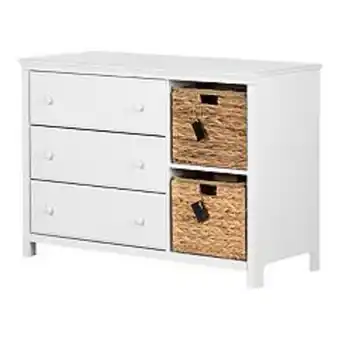 Kohl's South shore cotton candy 3-drawer dresser with baskets offer