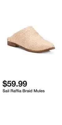 Sail raffia braid mules