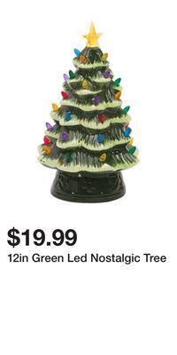 TJ Maxx 12in green led nostalgic tree offer