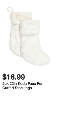 TJ Maxx 2pk 22in koda faux fur cuffed stockings offer