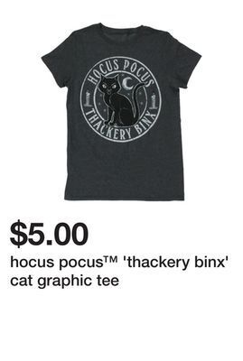 Five Below Hocus pocus™ 'thackery binx' cat graphic tee offer