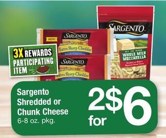 ACME Sargento shredded or chunk cheese offer