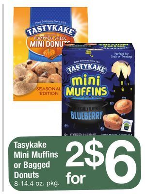 ACME Tasykake mini muffins or bagged donuts offer