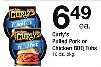 ACME Curly's pulled pork or chicken bbq tubs offer