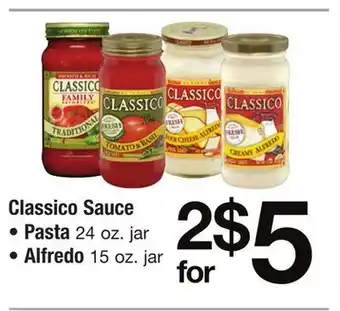 ACME Classico sauce pasta 24 oz. jar alfredo 15 oz. jar offer