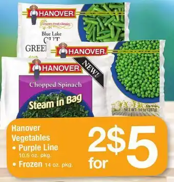 ACME Hanover vegetables purple line 10.5 oz. pkg., frozen 14 oz. pkg. offer