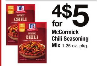 ACME Mccormick chili seasoning mix offer
