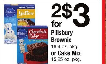 ACME Pillsbury brownie 18.4 oz. pkg. or cake mix 15.25 oz. pkg. offer