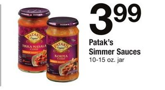 ACME Patak's simmer sauces offer