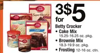 ACME Betty crocker cake mix 15.25-16.25 oz. pkg., brownie mix 18.3-19.9 oz. pkg., frosting 12-16 oz. ctn. offer