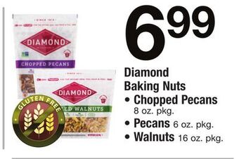 ACME Diamond baking nuts • chopped pecans 8 oz. pkg. • pecans 6 oz. pkg. • walnuts 16 oz. pkg. offer