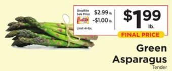ShopRite Green asparagus offer