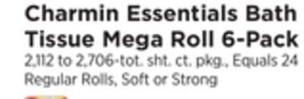 ShopRite Essentials bath tissue mega roll 6-pack offer