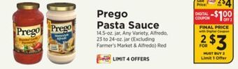 ShopRite Pasta sauce offer