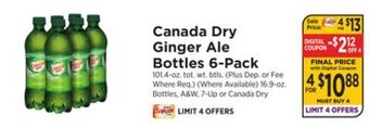 ShopRite Ginger ale bottles 6-pack offer