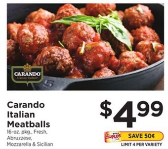 ShopRite Italian meatballs offer
