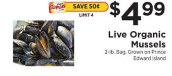 ShopRite Live organic mussels offer