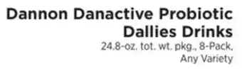 ShopRite Danactive probiotic dallies drinks offer