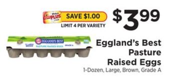 ShopRite Pasture raised eggs offer