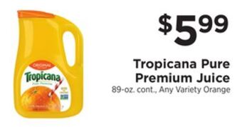 ShopRite Pure premium juice offer