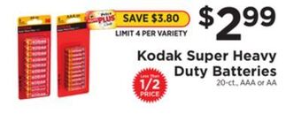 ShopRite Super heavy duty batteries offer