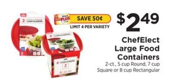 ShopRite Large food containers offer