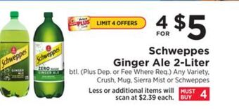 ShopRite Ginger ale 2-liter offer