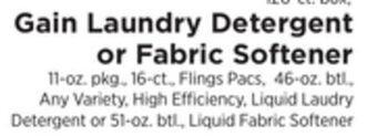 ShopRite Laundry detergent or fabric softener offer