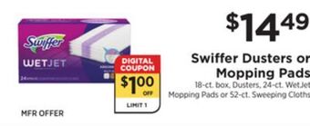 ShopRite Dusters or mopping pads offer