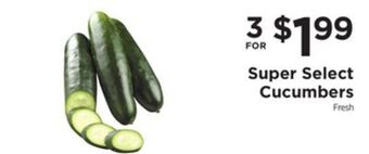 ShopRite Super select cucumbers offer
