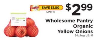 ShopRite Organic yellow onions offer