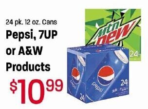 Lin's Market Pepsi, 7Up or A&W Products offer