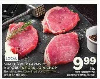 Albertsons Snake river farms kurobuta pork loin chop offer